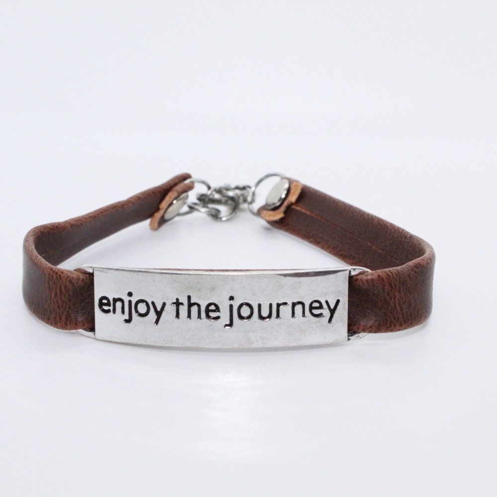 ENJOY THE JOURNEY Leather Bracelet Positive Vibez